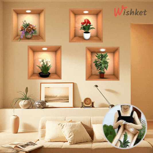 Plant Potted 3D Wall Stickers (BUY 2 GET 2 FREE)